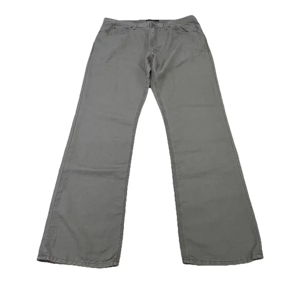 Banana Republic Mens Linen Blend Straight Leg Pants Size 35X32 Brown Beach